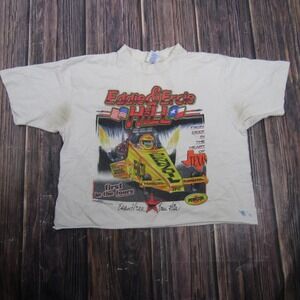 Vintage Sport Service Eddie & Ercie Hill Shirt Mens XL White Drag Racing 1992